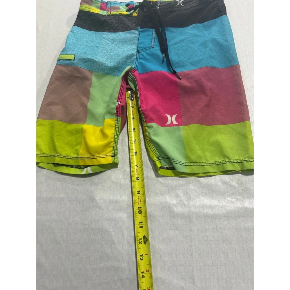Hurley Mens‎ Patchwork Board Shorts Multi-Color Swim Trunks Size 31
